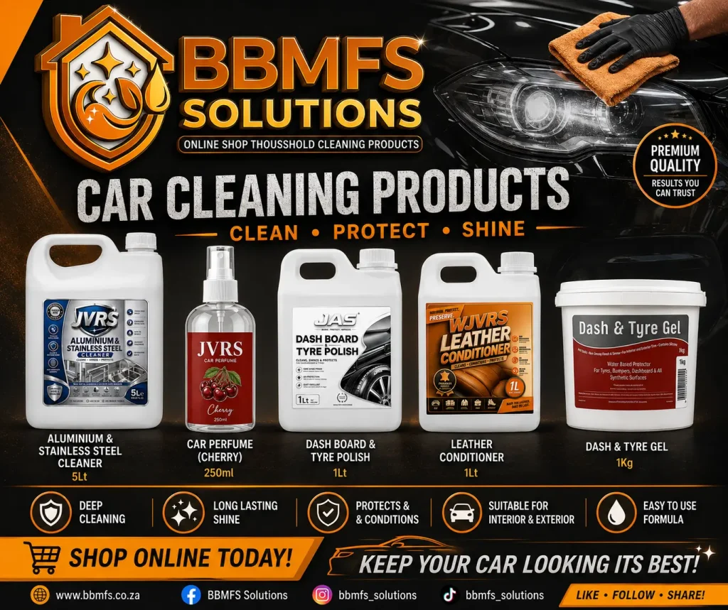 Facebook social media design for BBMFS Solutions Car Cleaning Products